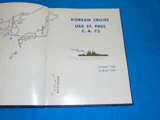 Post WWII Korean War Unit History Book,  USS SAINT PAUL KOREAN CRUISE (3) 3