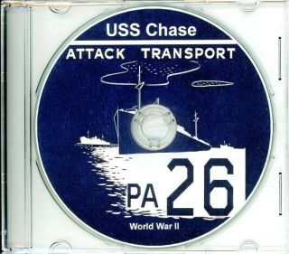 Uss Samuel Chase Apa 26 Cruise Book Wwii Cd Us Navy