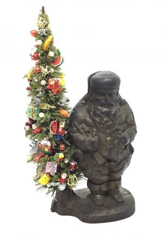 Ives Cast Iron Santa With Tree 1880