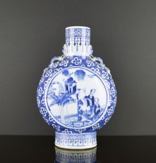 A Perfect 19th Century Chinese Moon Vase - Scene From Romance Of Western Chamber