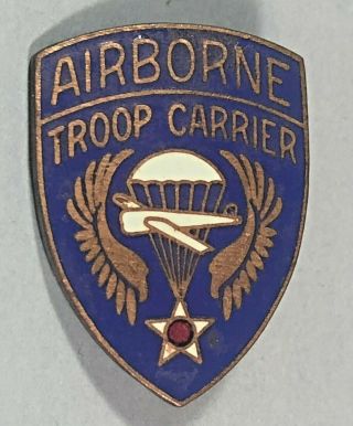 Ww2,  Us Army Air Corps Airborne Troop Carrier,  Di,  Pin Back,  No Hallmark