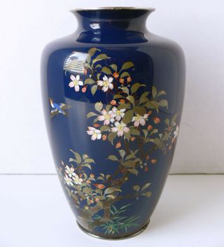 Signed Japanese Silver Wire CloisonnÉ Vase Hayashi Kodenji,  Or In The Manner Of