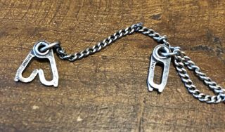 WWII WW2 Sterling Silver J - HOOK Dog Tags,  Next of Kin Chain 2