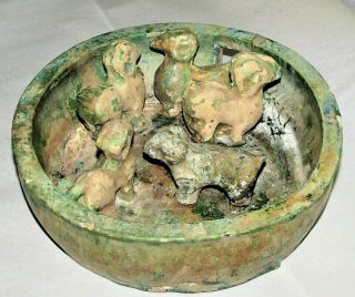 Chinese Tang Tomb Burial Pottery Mingqi Animal Pen / c.  618 - 907 / 9 