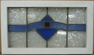 Old English Leaded Stained Glass Window Pretty Geometric Band 21.  75 " X 12.  75 "