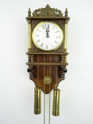 Hermle Vintage Design Mid Century 8 Day Pillar Wall Clock (kienzle Junghans Era)