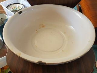 Antique Vintage Gebrüder Bing Nuremberg Bowl Pitcher Soap Dish Enamel 7