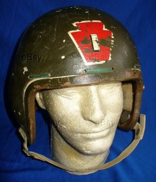 28th Infantry 1st Lt Tanker Helmet 1950s Football Aviator Pilot Armored 103rd Us