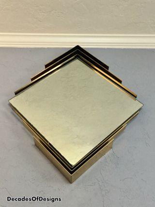 Curtis Jere Sculptural Mirror Signed Dated Labeled Mid Century Art Deco 7