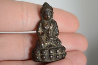 Fine Antique Chinese Tibetan Bronze Miniature Buddha 17th/18th Century