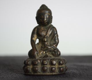 Fine Antique Chinese Tibetan Bronze Miniature Buddha 17th/18th Century 2