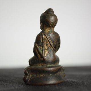Fine Antique Chinese Tibetan Bronze Miniature Buddha 17th/18th Century 6