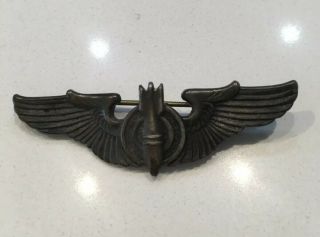 Us Army Wwii Bombardier Bomber Wings 2 " Pin Sterling Ww2 Military Usaaf