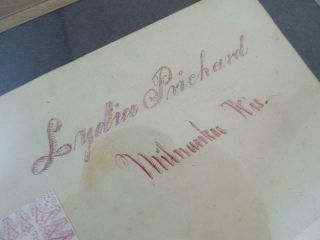 Antique Civil War Era 1863 Milwaukee WI Love Letter Diecut Valentine ' s Card Vtg 5