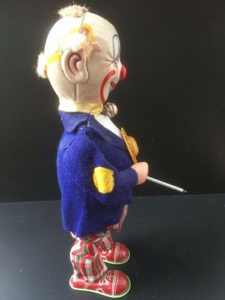 vintage 1950s Smiling Sam Carnival Man Clown Wind Up Japan Tin Toy 3