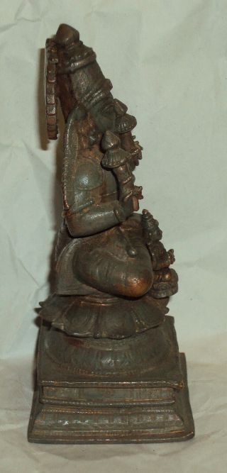 Antique looking God Surya Traditional Indian Ritual Copper Rare 2