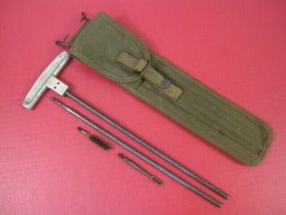 Wwii Us Army M1 Carbine Cleaning Rod Kit Complete W/canvas Case Dated 1945 1