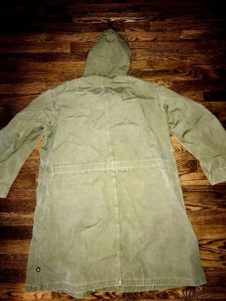 US ARMY M - 1947 M47 Parka Field Coat Korean War Uniform Overcoat Med 3