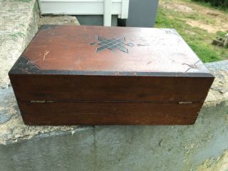 Antique 1860s Carved Civil War Era Traveling Lap Desk 6