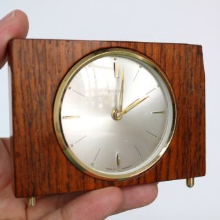 Kienzle Vintage German Clock Mantel Alarm Baby 3 Day Jeweled Mid Century Mini