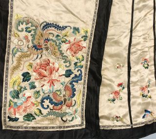 Gorgeous Antique Chinese Embroidered Silk Pleated Qun Skirt 1800s Qing Dynasty 4