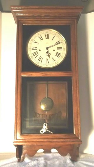 Vtg Howard Miller Westminster Chime Key Wind Pendulum Wall Clock - 612 - 536 -