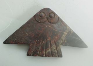 Hongshan Culture Magnetic Jade Stone Carved Bat Pendant M173