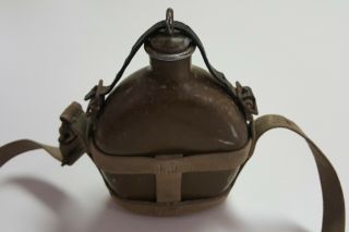 WW2 Japanese Army Canteen with Rare Leather Cork Strap 3
