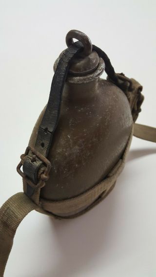 WW2 Japanese Army Canteen with Rare Leather Cork Strap 5