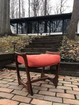 Adrian Pearsall for Craft Associates Midcentury Walnut Ottoman Stool 9