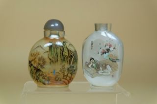 Two Inside - Painted Chinese Glass Snuff Bottles.