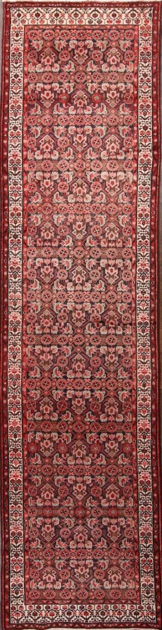 Vintage All - Over Floral Runner 3x14 Hamedan Persian Oriental Rug 13 