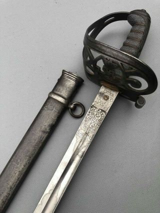 Very Rare Victorian 1827 Canadian Rifle Officer ' s sword - Sidney Rifle Volunteer 4