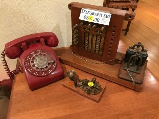 Antique Telegraph Machine Transmitter And Receiver - Usa -