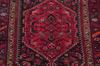 Oriental Hamadan 5x8 Wool Hand - Knotted Geometric One - of - a - Kind Oriental Area Rug 4