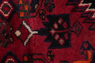 Oriental Hamadan 5x8 Wool Hand - Knotted Geometric One - of - a - Kind Oriental Area Rug 7