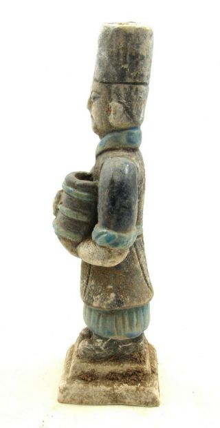 AUTHENTIC ANCIENT CHINESE MING DYNASTY TERRACOTTA ATTENDANT W/ BUCKET - L693 3