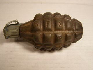 Vintage Practice Rfx Pineapple Hand Grenade Fuze M 205a2 0p1 - 4 - 10 9 - 61 Inert