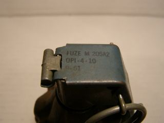 Vintage Practice RFX Pineapple Hand Grenade Fuze M 205A2 0P1 - 4 - 10 9 - 61 inert 3