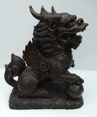Large Chinese Bronze Dogs of Foo 3