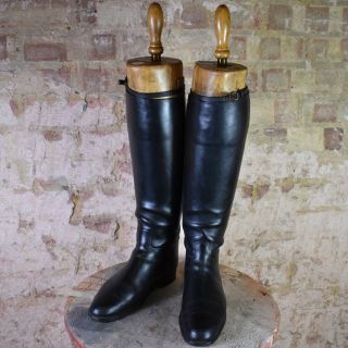 Antique Riding Boots Wooden Trees Tom Hill,  Knightsbridge,  London Equestrian