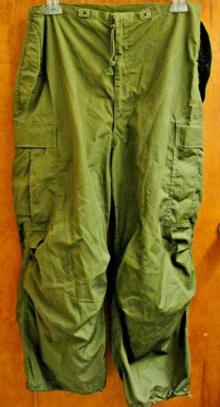 Korean War Us American M - 1951 Arctic Trousers Shell Dated 1952 " Small Inseam 26 "