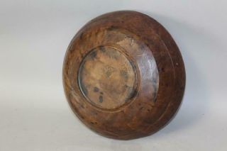 A RARE PILGRIM PERIOD 17TH C AMERICAN TURNED AND HEWN BURL BOWL IN OLD SURFACE 3