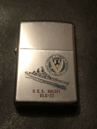 Zippo Vintage Uss Halsey Dlg - 23