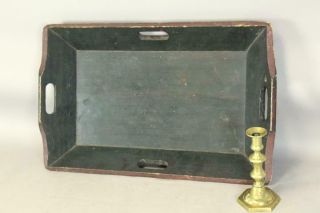 A Great 19th C Pa Wooden Apple Tray Or Box In Poplar Best Green Paint