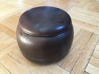 18th Century Walnut Spice Box Neat Round Size With Lift Off Lid