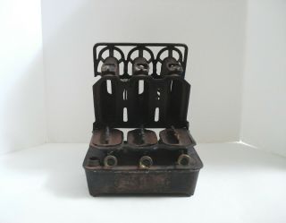 Antique Vintage 3 - BURNERS Union Sad Iron Kerosene Warmer Heater Stove Gardner MA 11