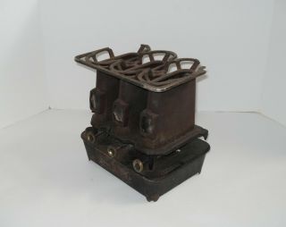 Antique Vintage 3 - BURNERS Union Sad Iron Kerosene Warmer Heater Stove Gardner MA 5