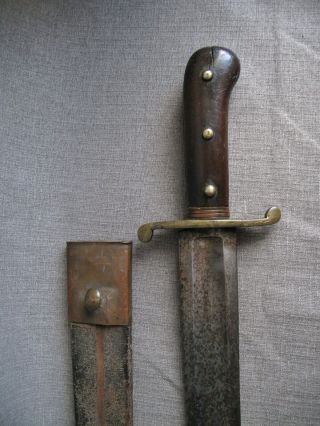 Military ‘Pioneer’ Sawback Sword w/Scabbard,  Very Rare 1800 ' s. 2