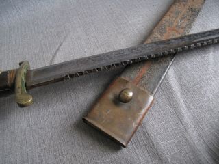 Military ‘Pioneer’ Sawback Sword w/Scabbard,  Very Rare 1800 ' s. 6